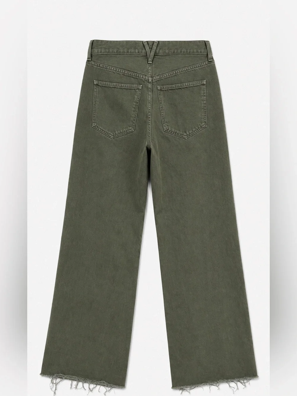 Veronica Beard Taylor Relaxed Wide Leg High Rise Jeans Clover Green 28
